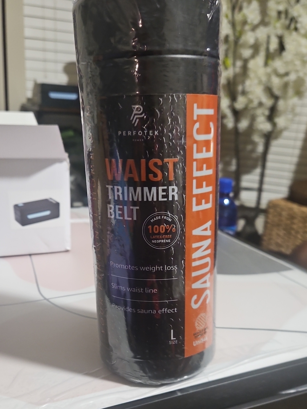 Black Waist Trimmer Belt - Sauna Effect
